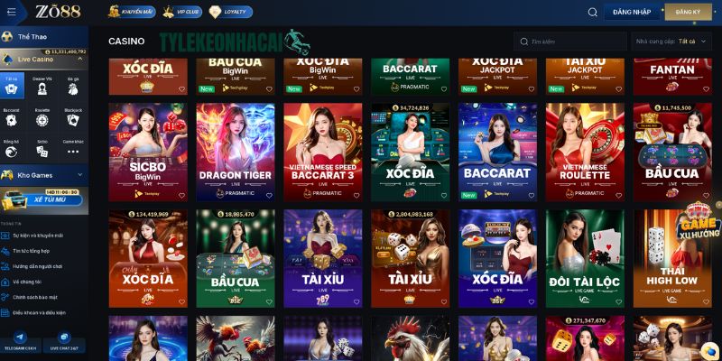 Hệ sinh thái trò chơi của nhà cái đa dạng mang đến hàng trăm lựa chọn cho mọi người