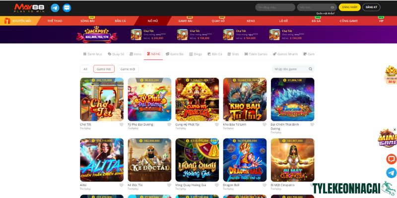 Kho game phong phú nhiều thể loại và đạt chất lượng cao tại MAY88